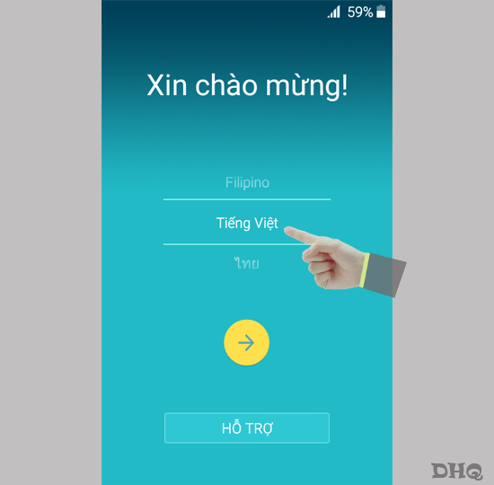 Chọn tiếng Việt